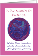 New Moon in Cancer Wishing Themes card