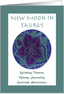 New Moon in Taurus Wishing Themes card