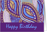 New Age Namaste Happy Birthday Artwork Bliss card