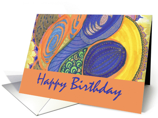 New Age Namaste Happy Birthday Artwork Planet Venus card (1077600)