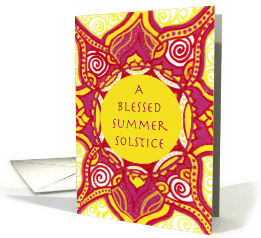 Blessed Summer Solstice Sun Wheel card (1113226)
