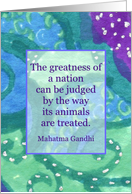 Vegan/Vegetarianism Gandhi Quote card