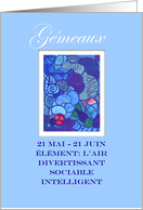 Gemini Gmeaux French Zodiac by Sri Devi card