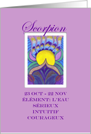 Scorpio Scorpion French Zodiac by Sri Devi card