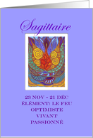 Sagittarius Sagittaire French Zodiac by Sri Devi card