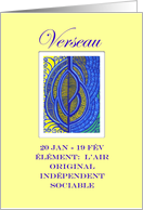 Aquarius Verseau French Zodiac by Sri Devi card