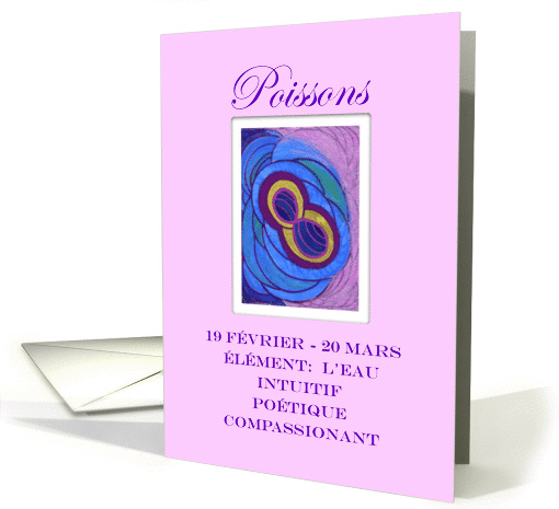 Pisces Poissons French Zodiac by Sri Devi card (835145)