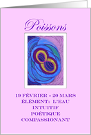 Pisces Poissons French Zodiac by Sri Devi card