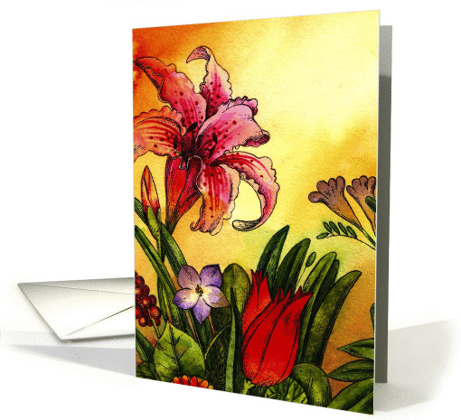 watercolor Floral card (862584)