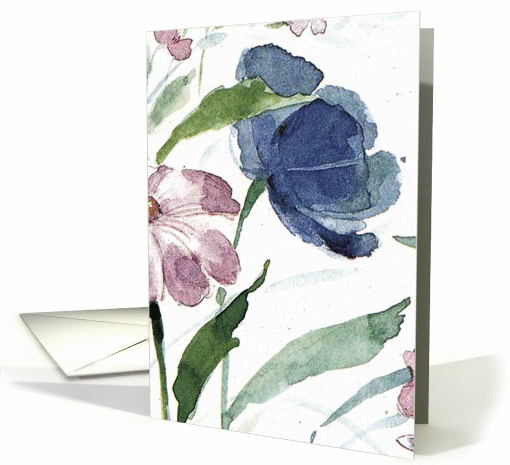 floral watercolor card (891129)