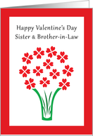 Heart bouquet Valentine’s Day Sister and Brother-in-Law card