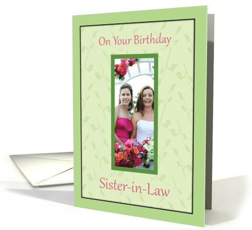 Birthday for Sister-in-Law photocard card (1122728)