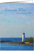 Lighthouse Anniversary Wishes from Both of Us card