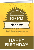 Beer-themed Happy Birthday to customize relationship card