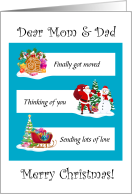Messaging Mom and Dad at Christmas card