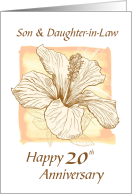 20th Anniversary for Son & Daughter-in-Law card