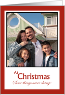 Christmas greeting photocard for new address card