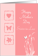 Happy Mother’s Day Sister-in-Law pink floral with butterfly card