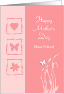 Happy Mother’s Day Dear Friend floral with butterfly customize text card