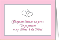 Engagement Congrtulations to Niece and her finace card