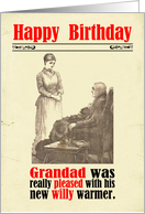 Birthday Victorian Humor Huge Willy card