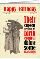 Birthday Victorian Humor Avoiding Pregnancy card