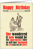 Birthday Victorian Humor Pregnant Bride card