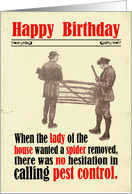 Birthday Victorian Humor Spider Phobia card