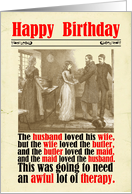 Birthday Victorian Humor Therapy card