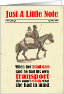 Blank Inside Victorian Humor Blind Date card