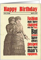Birthday Victorian Humor Friends Gossip Sexual Innuendo card