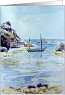 Sailboat In The Harbor--Nautical/Maritime card