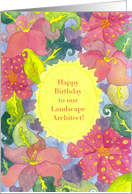 happy birthday landscape architect card