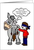 Pin the Tail on the Donkey Funny Birthday Invitation card