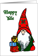 Happy Yule Holiday Gnome card