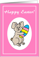 Easter Bunny with Painted Egg card