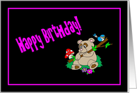 Happy Birthday Bear card