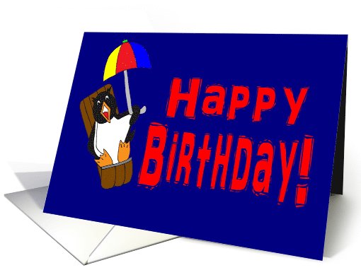 Happy Birthday Penguin card (813770)