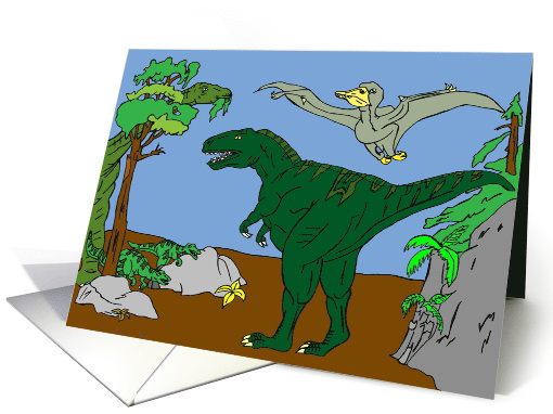 Happy Birthday Dinosaurs card (816462)