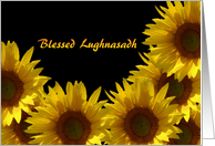 Blessed Lughnasadh Large Sunflowers card