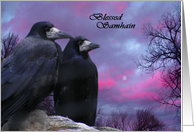 Blessed Samhain Black Birds card