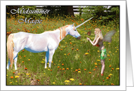 Midsummr Magic Unicorn and Faerie card
