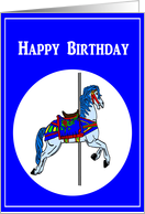 Happy Birthday Carousel Horse card