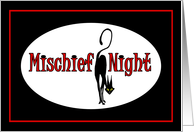 Mischief Night Black Cat card