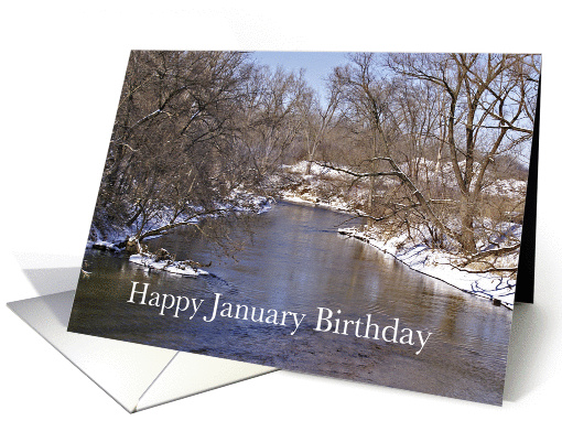 January Happy Birthday Snowy River Greeting card (1170324)
