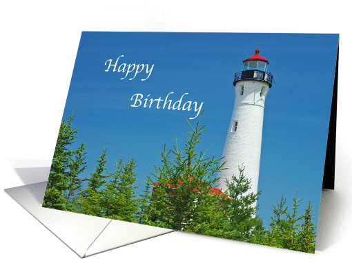 Lighhouse Birthday Crip Point Michigan card (943408)