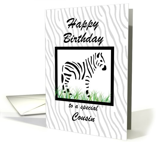 Zebra Art - for Cousin birthday card (921298)
