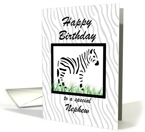 Zebra Art - for Nephew birthday card (921299)