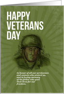 World War two Veterans Day Soldier Card Sketch card