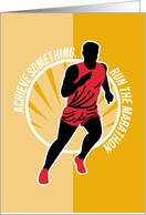 Marathon Achieve Something Poster Retro card